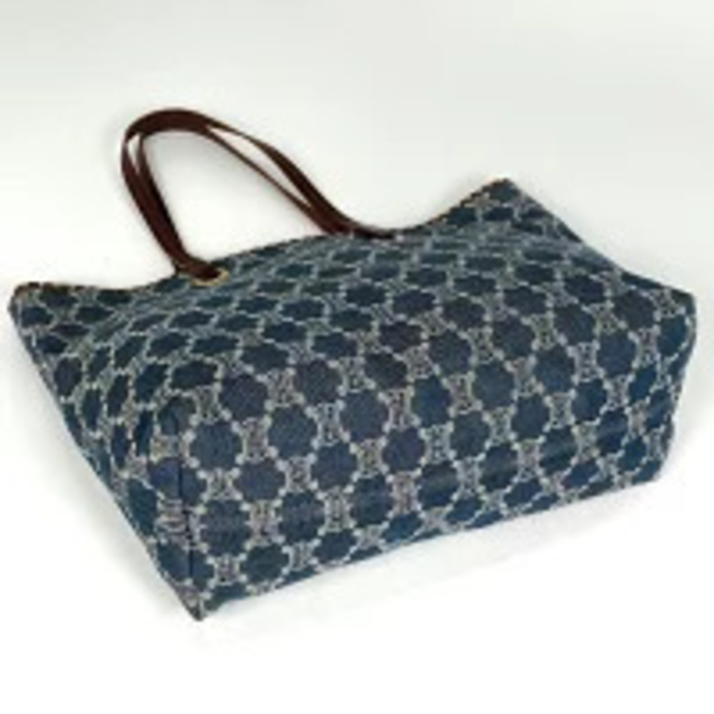 Celine Shoulder Bag Macadam Tote Paris Denim Blue